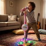 Kids Karaoke Set with Height-Adjustable Stand & Microphone thumbnail 5