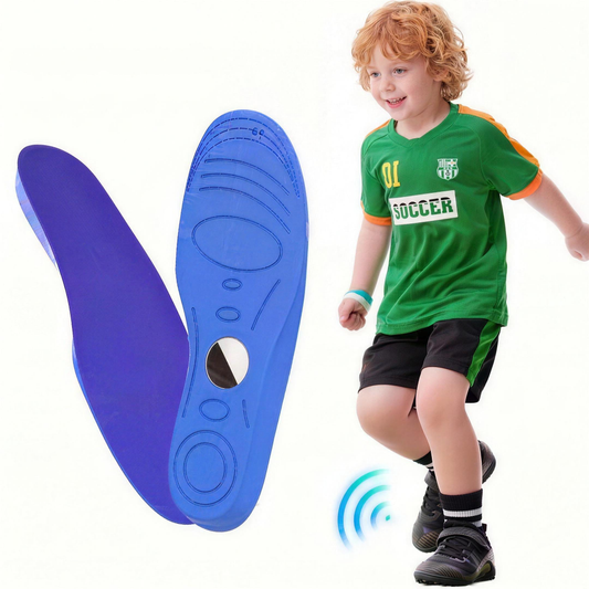Kids shoe insole with hidden AirTag slot, main product photo