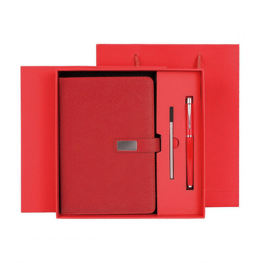 Red 3-piece A5 business notebook gift set