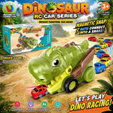 RC Dinosaur Eating Car, Magnetic Mini Cars Included thumbnail 1