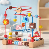 Wooden Bead Maze Toy with Colorful Montessori Activity Tracks thumbnail 1