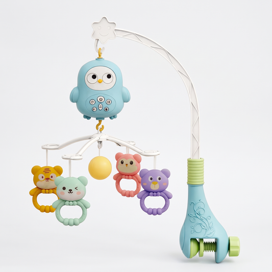 360° musical baby crib mobile, Blue Oval Projector Mobile style