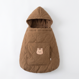 Hooded Baby Carrier Cover - Warm Wrap for Stroller & Sling thumbnail 3