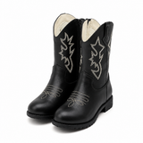 Kids Western Cowboy Boots with Embroidery & Rhinestone Detail thumbnail 4