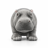 Realistic Hippo Plush Toy - Soft Lifelike Stuffed Animal, 3+ Years thumbnail 1