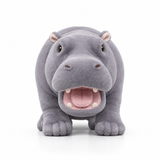 Realistische nijlpaard knuffel - Zacht, levensecht pluche dier, 3+ jaar miniatuur 1