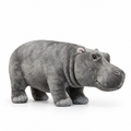 Realistic Hippo Plush Toy - Soft Lifelike Stuffed Animal, 3+ Years