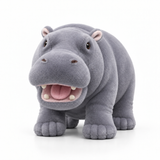 Realistische nijlpaard knuffel - Zacht, levensecht pluche dier, 3+ jaar miniatuur 3