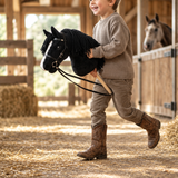 Plush Hobby Horse Stick - Black Ride-On Horse Toy thumbnail 4