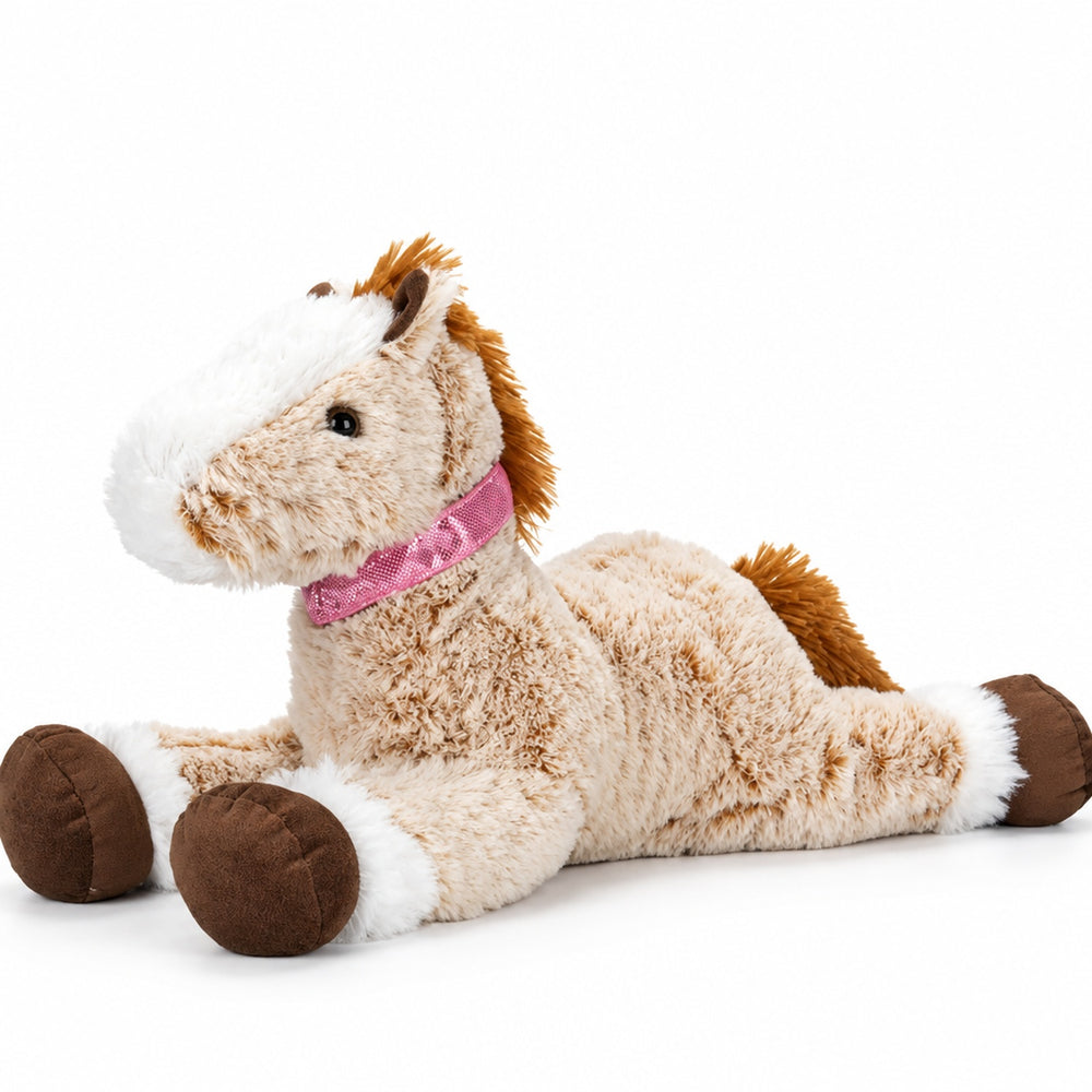 Cute Lying Horse Plush Toy - Soft Cuddly Pony Stuffed Animal