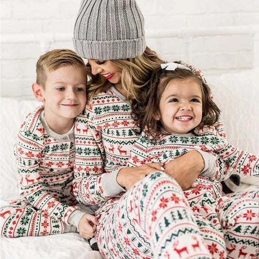 Mini Fashion Matching Family Christmas Pyjamas, adult set detail