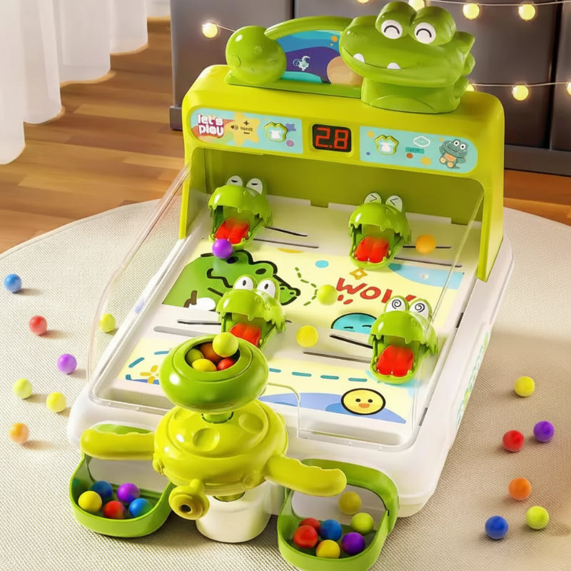 Crocodile pinball arcade game in action