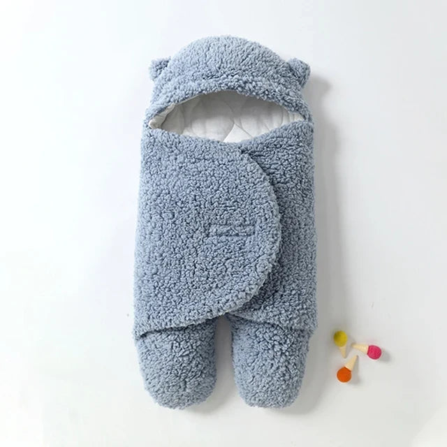 Blue baby wrap blanket