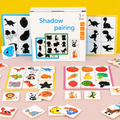 Wooden Montessori Shadow Matching Puzzle - Animal & Fruit Shapes