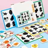 Wooden Montessori Shadow Matching Puzzle - Animal & Fruit Shapes thumbnail 2