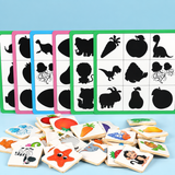 Wooden Montessori Shadow Matching Puzzle - Animal & Fruit Shapes thumbnail 3