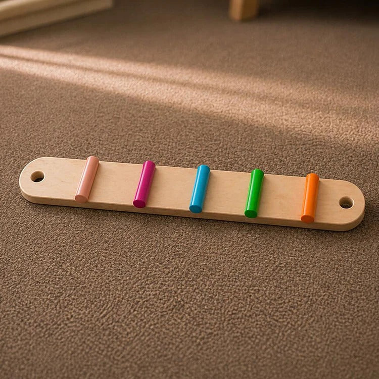 Montessori balance beams and stones set