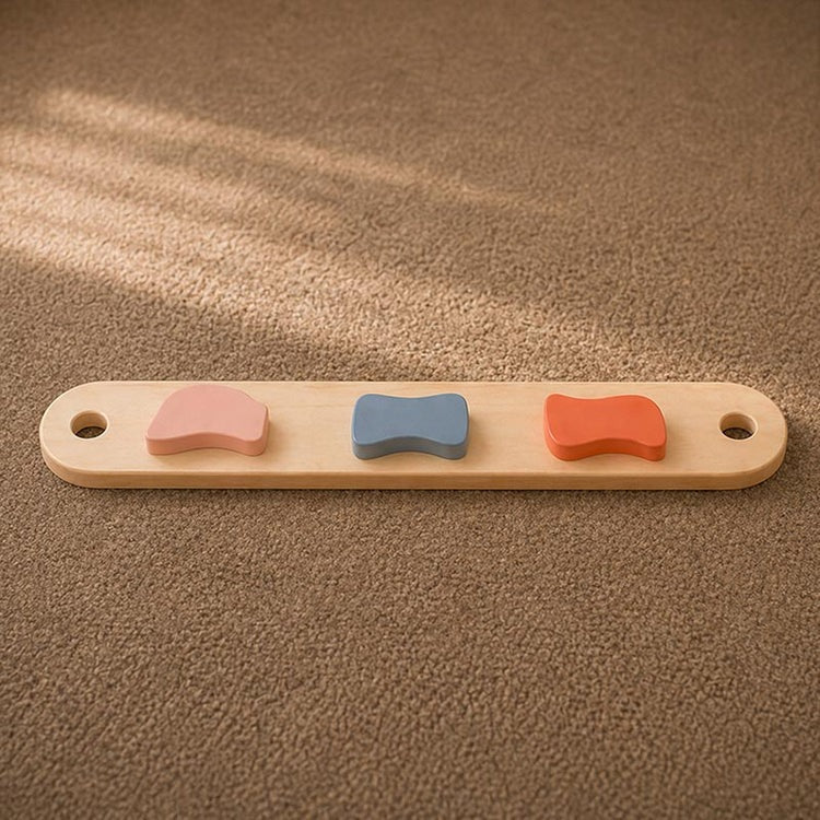 Montessori balance beams and stones set