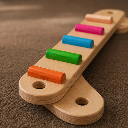 Montessori balance beams and stones set