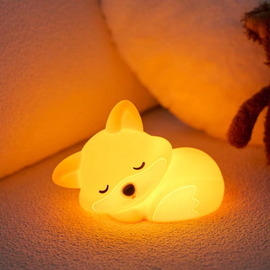 Fox night light warm glow bedroom