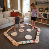 Montessori Balance Beams & Stones – Wooden Gross Motor Set thumbnail 6