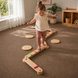 Montessori Balance Beams & Stones – Wooden Gross Motor Set thumbnail 2