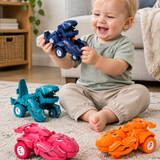 2-in-1 transformerende dinosaurus-auto, diecast minivoertuig miniatuur 6