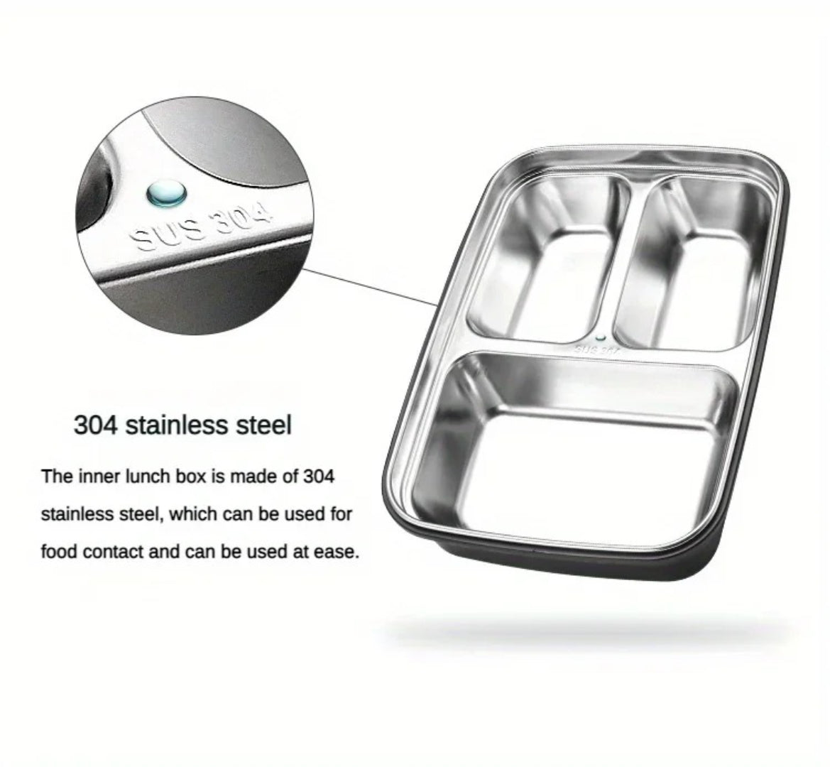 Bento lunchbox compartment detail