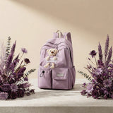 Kids School Backpack with Plush Teddy Bear Keychain thumbnail 6