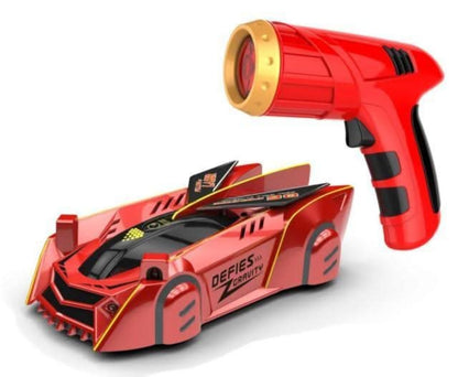 RC wall-climbing car stunt