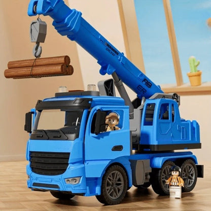 Construction crane toy in play scene