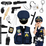 Kids Police Officer Costume Set – 14-Piece Vest, Cap & Accessories thumbnail 2