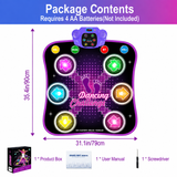 Bluetooth Dance Mat with 6 LED Light-Up Arrows, Non-Slip Multiplayer Floor Game thumbnail 4