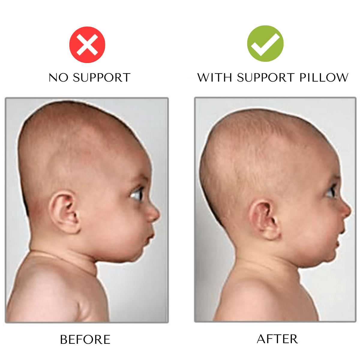 Baby head and neck support pillow lifestyle