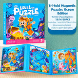 Tri-Fold Magnetic Puzzle Book for Kids, Montessori Early Learning Jigsaw thumbnail 3