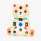 Montessori Busy Board with Buckles, Switches and Gears miniatuur 4