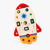 Montessori Busy Board with Buckles, Switches and Gears miniatuur 3