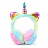 Cache-oreilles pour enfants en peluche motif chat, chauffe-oreilles d'hiver tie-dye miniature 3