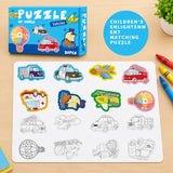 Kids Double-Sided Colouring Puzzle, Creative Paint & Pattern Jigsaw thumbnail 4