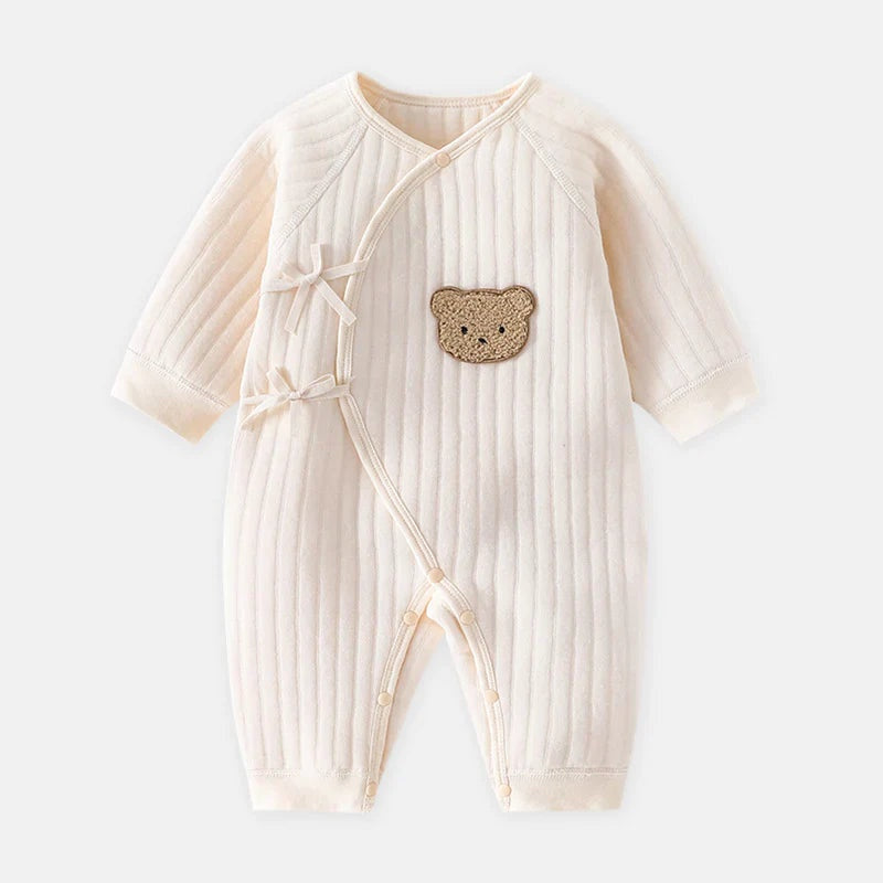 Cutie Bear Romper Khaki