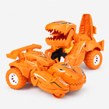 2-in-1 transformerende dinosaurus-auto, diecast minivoertuig miniatuur 4
