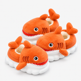 Pantoufles requin pour enfants, chaussons d'hiver chauds et pelucheux à talon enveloppant miniature 3