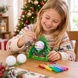 Christmas Ornament Spin Art Craft Kit – DIY Light-Up Set, 8 Markers thumbnail 3
