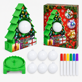 Christmas Ornament Spin Art Craft Kit – DIY Light-Up Set, 8 Markers thumbnail 5
