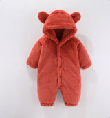 Baby Hooded Fleece Romper — Soft Zip-Up Jumpsuit for Newborns & Infants | 0–12 Months thumbnail 5