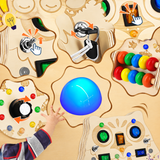 Owl Busy Board - Wooden Sensory Toy with LED Lights & Switches thumbnail 3