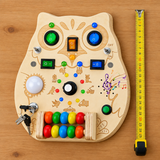 Owl Busy Board - Wooden Sensory Toy with LED Lights & Switches thumbnail 4