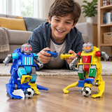 2-Player RC Soccer Battle Robots with LED Lights thumbnail 2