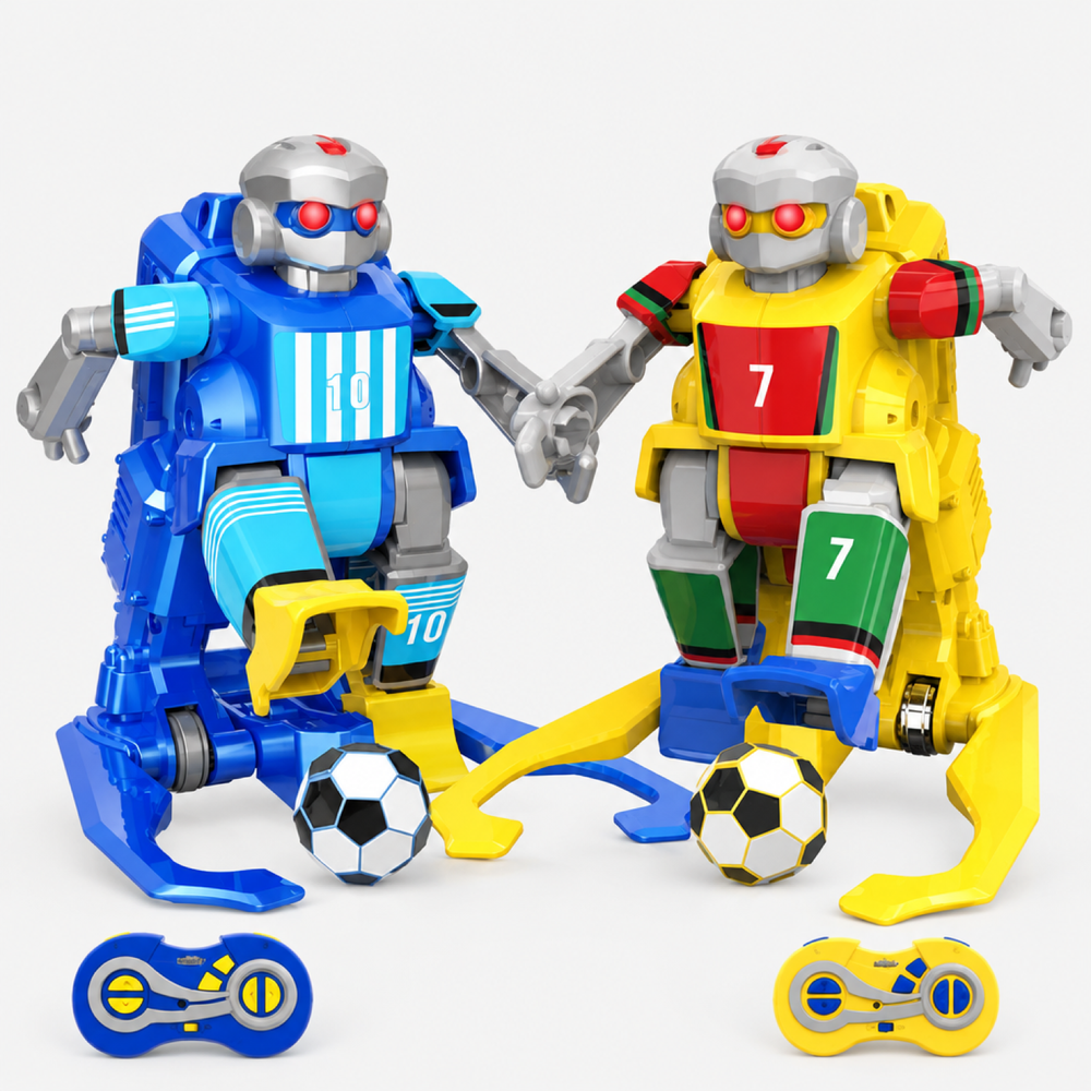 2-Player RC Soccer Battle Robots with LED Lights