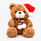Christmas Bear Plush Toy – Sitting Festive Decoration & Gift thumbnail 4